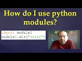 54 How do I use python modules