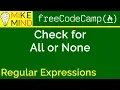 28 Check for All or None - Regular Expressions