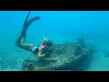 Free diving Blue Heron Bridge from shore