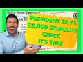 Trump Says 2 000 Stimulus Checks - The Approval Window is Now