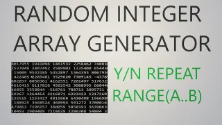 C Random Integer Number Array Generator WITH and WITHOUT repeated values from SPECIFIC RANGE