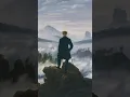 Caspar David Friedrich - Wanderer above the Sea of Fog in Motion 🌫️🖤 #arthistory #modernart #art