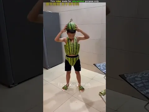 Chintu Made a Watermelon Army Dress! 🍉😂