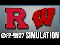 Rutgers vs Wisconsin - Week 10 Simulation College Football 27