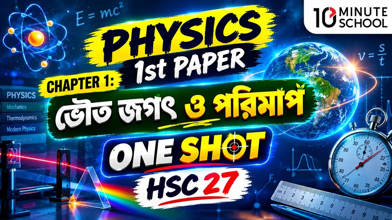 ONE SHOT || ভৌত জগৎ ও পরিমাপ || পদার্থবিজ্ঞান প্রথম পত্র || 10 MINIT SCHOOL