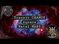Transit Uranus square Natal Mars natal-astrology