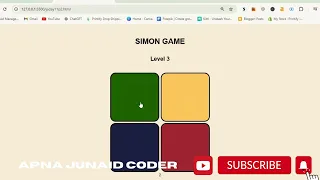 Javascripts projects Game in Javascripts Simon Game in Javascript how to make games in js