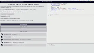 Intermediate Algorithm Scripting Arguments Optional