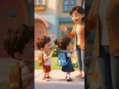 स्कूल बस आई”पीली पीली बस आई #baby #cartoon #mirrhyems