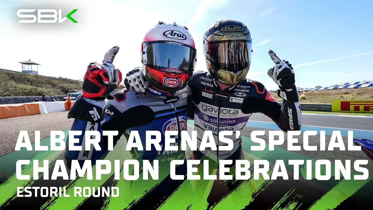 Albert Arena's UNIQUE World Champion celebrations in Portugal 🤩 | 2026 #EstorilWorldSBK 🇵🇹