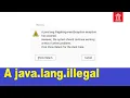 a java lang illegalargumentexception exception has occurred