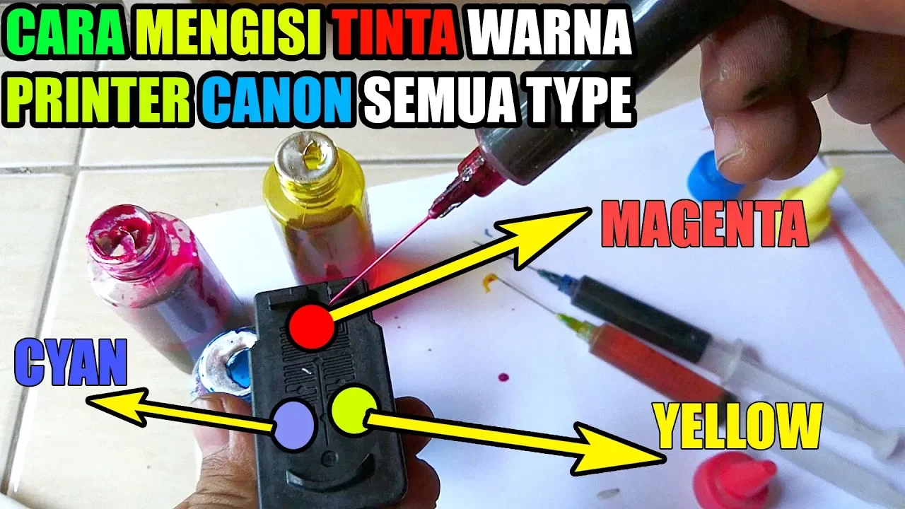 demikian Cara Mengisi Tinta Printer Canon MG2570S , Maaf apa bila lubang nya gak rapai di karena kan. 
