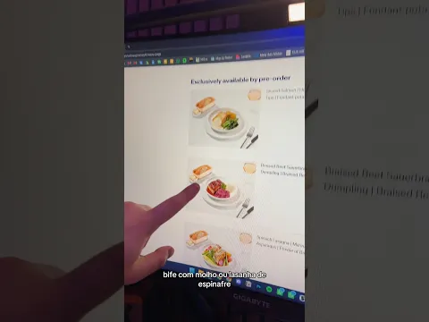 CARDÁPIO DO MEU VOO PRA ALEMANHA!