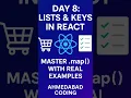 Day 8 Are You Making These COMMON React Mistakes with Lists and Keys