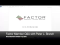 Peter L Brandt Webinar Sizing and order entry followed by a member Q A