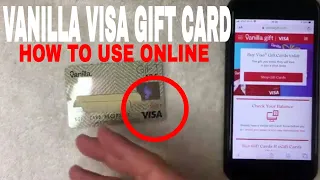 How To Use Vanilla Visa Gift Card Online
