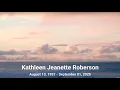 Kathleen Jeanette Roberson Funeral 9 24 25 3pm Faith Lutheran Church