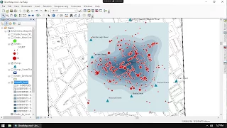 GIS on John Snow Map Part 5 - Kernal Density