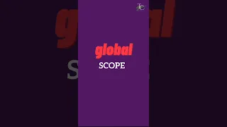 global scope in JavaScript scope in JavaScript JavaScript Tutorial in 1 minutes