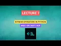 - Bitwise Operators with Examples Part 1 Python Operators Explained Beginner Friendly