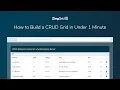 How to Build a CRUD Grid in Under 60 Seconds