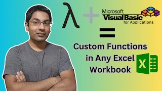 How to Use Custom Functions in ANY Excel Workbook Microsoft 365 and VBA Required