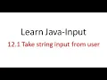 12 1 Take A String input from user and print Learn Java From Beginning