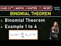Class 11th Maths Binomial Theorem Example 1 to 4 Chapter 7 NCERT