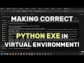 Python EXE Too Large Simple PyInstaller Fix Using Virtual Environment