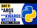 Python Functions Part 3 Day 9 args kwargs Scope