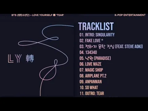 Download MP3 [FULL ALBUM] BTS (방탄소년단) – LOVE YOURSELF 轉 'TEAR' — TRACKLIST