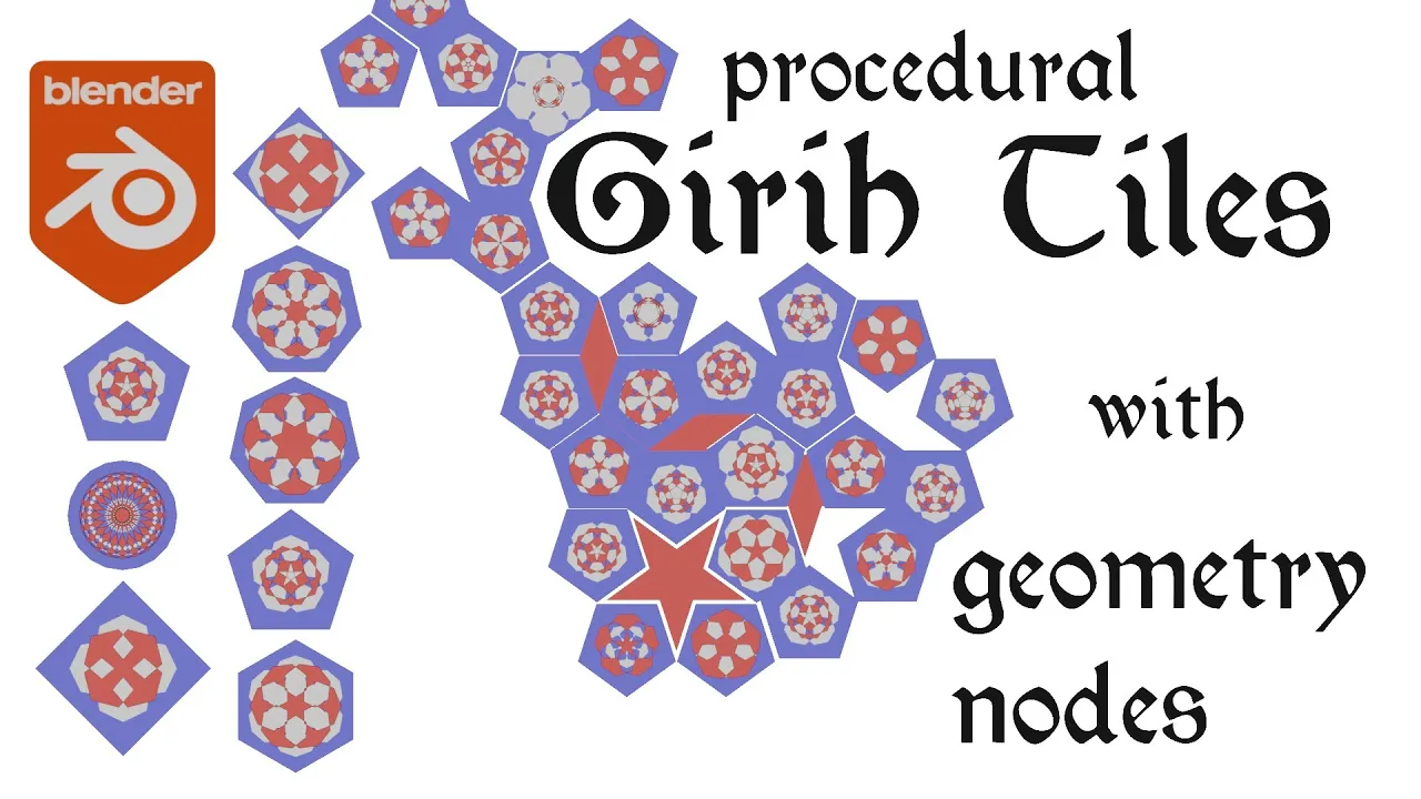 Create Beautiful Girih (Knot) Tiles with Blender Geometry Nodes