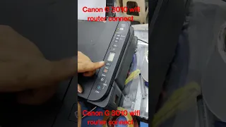 Canon G 3010 WiFi printer to router connect