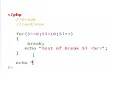 Continue Break Statement in PHP