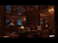 Cozy Library Room - Thunder & Rain Sounds, Crackling Fireplace | 10 Hours