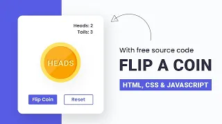 Flip A Coin HTML CSS JS Step By Step JavaScript Project Dev Dose With Prof