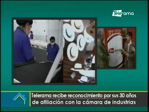 Telerama recibe reconocimiento por sus 30 años de afiliación con la Cámara de Industrias