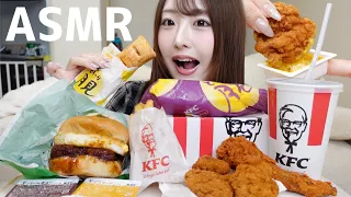 【ASMR】ケンタッキー新作🌕月見とクレイジーディップチキン🍗【mukbang】
