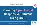 How to create responsive equal height multi columns layout irrespective of content - 3