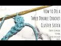 How To Do a Three Double Crochet Cluster Stitch 3 dc cl st