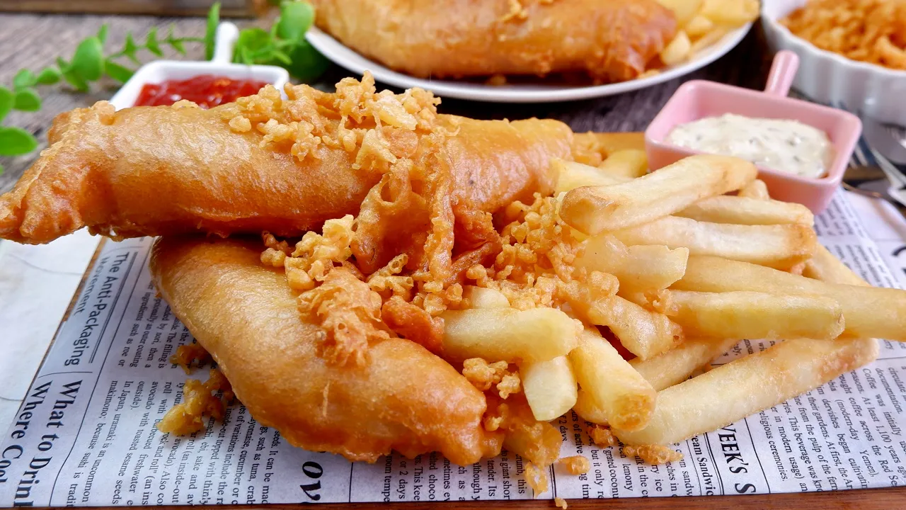 Secret to Making the Crispiest Fish & Chips Ever!  Crispy Prawn Fritter Onion Ring Batter Recipe