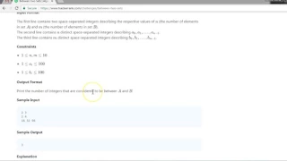 Hacker rank Solution Between two sets - Java vesion