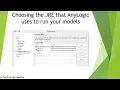 How and why to select the Java Runtime Environment that AnyLogic uses to run your models