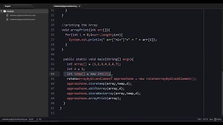Program for array rotation Approach 1
