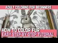 HOW TO CREATE A BEAUTIFUL FUR EFFECT ON YOUR COLORING PAGES EASY Step-By-Step Prismacolor Tutorial
