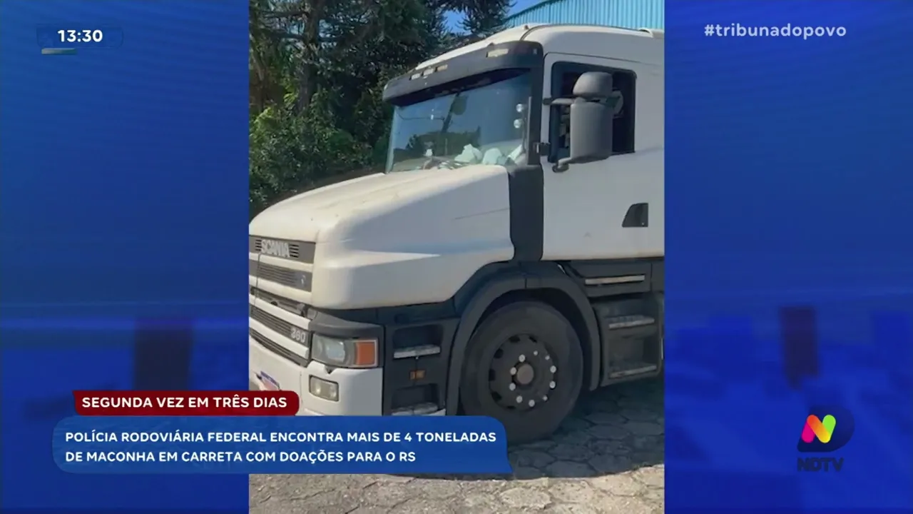 Droga camuflada em donativos: PRF apreende carga de maconha para RS