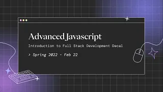 Advanced Javascript Lecture 5