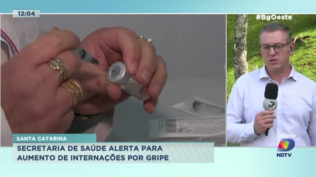 Secretaria de Saúde de Santa Catarina alerta para aumento de internações por gripe