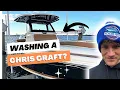 Maintenance Wash on 30ft Chris Craft Catalina Ceramic DNA Detox Smart Soap Part 13