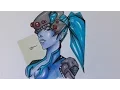 Drawing Widowmaker from Overwatch